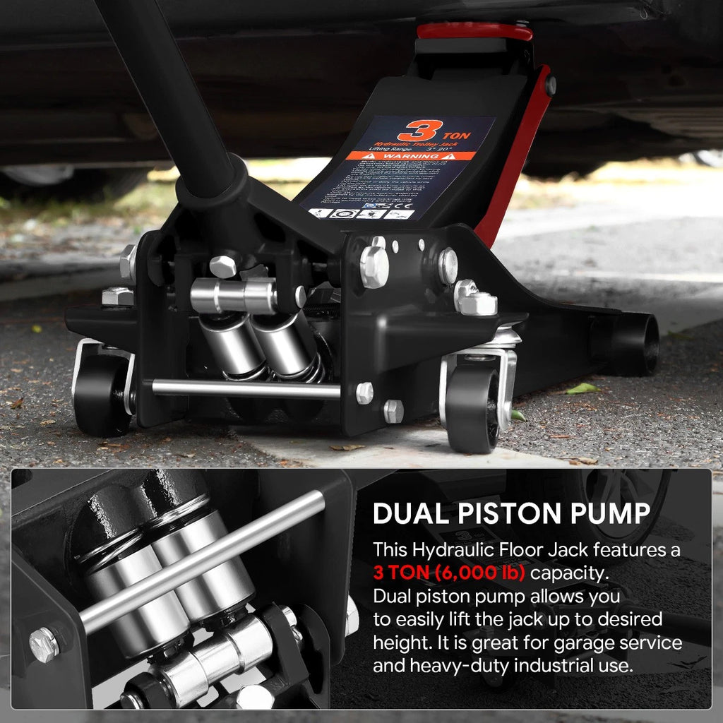 3 Ton Hydraulic Floor Jack for Universal Use (6000lbs Capacity)