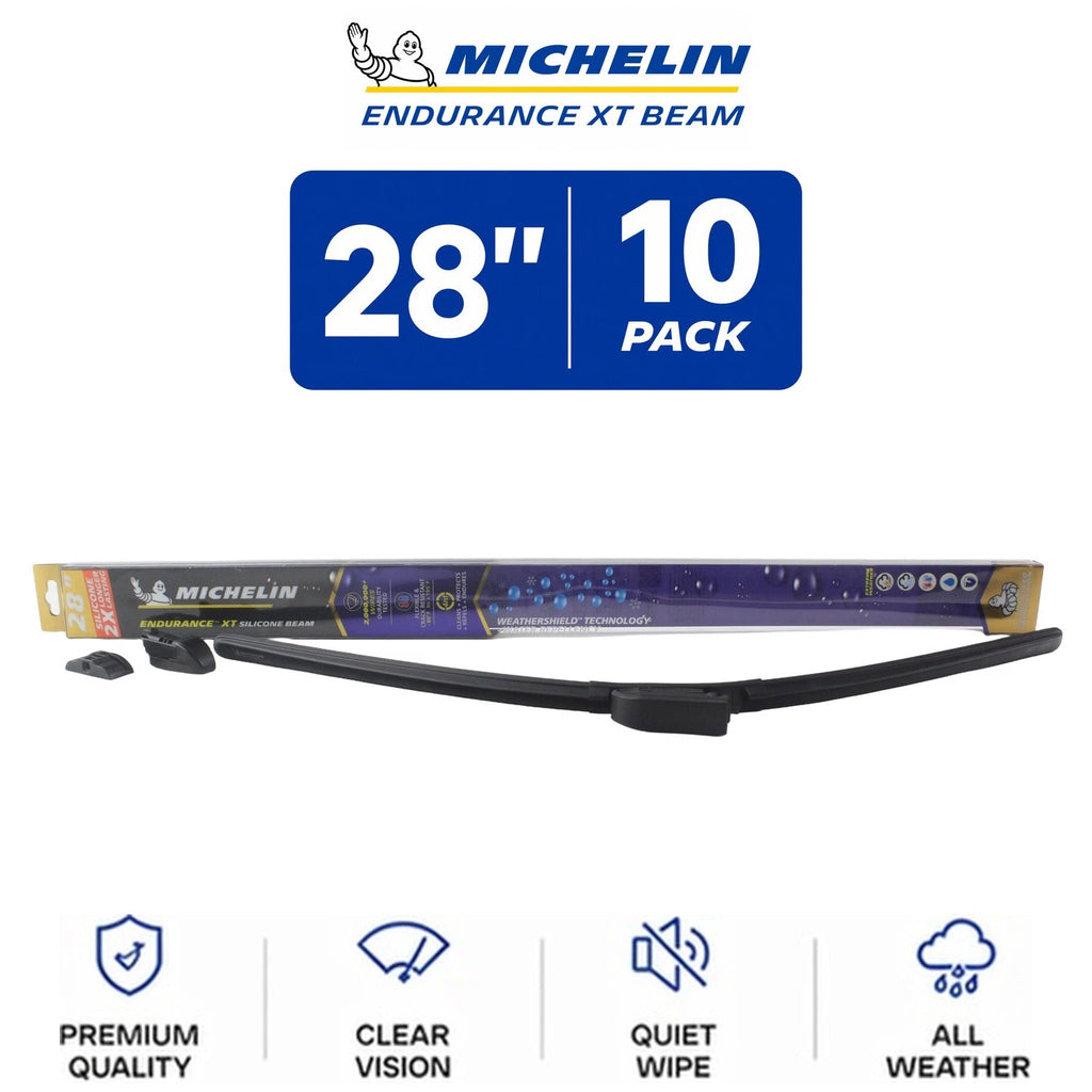 Set of 10 Michelin Endurance XT Beam Wiper Blades 28" All-Weather