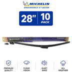 Set of 10 Michelin Endurance XT Beam Wiper Blades 28" All-Weather