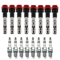 Set of 8 Ignition Coils & NGK Iridium IX Spark Plugs for Audi A8 Quattro S4 (1995–2009)