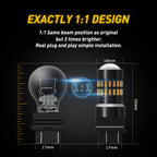 Set of 2 LED Turn Signal Lights for Dodge Ram (1994–2010) Amber
