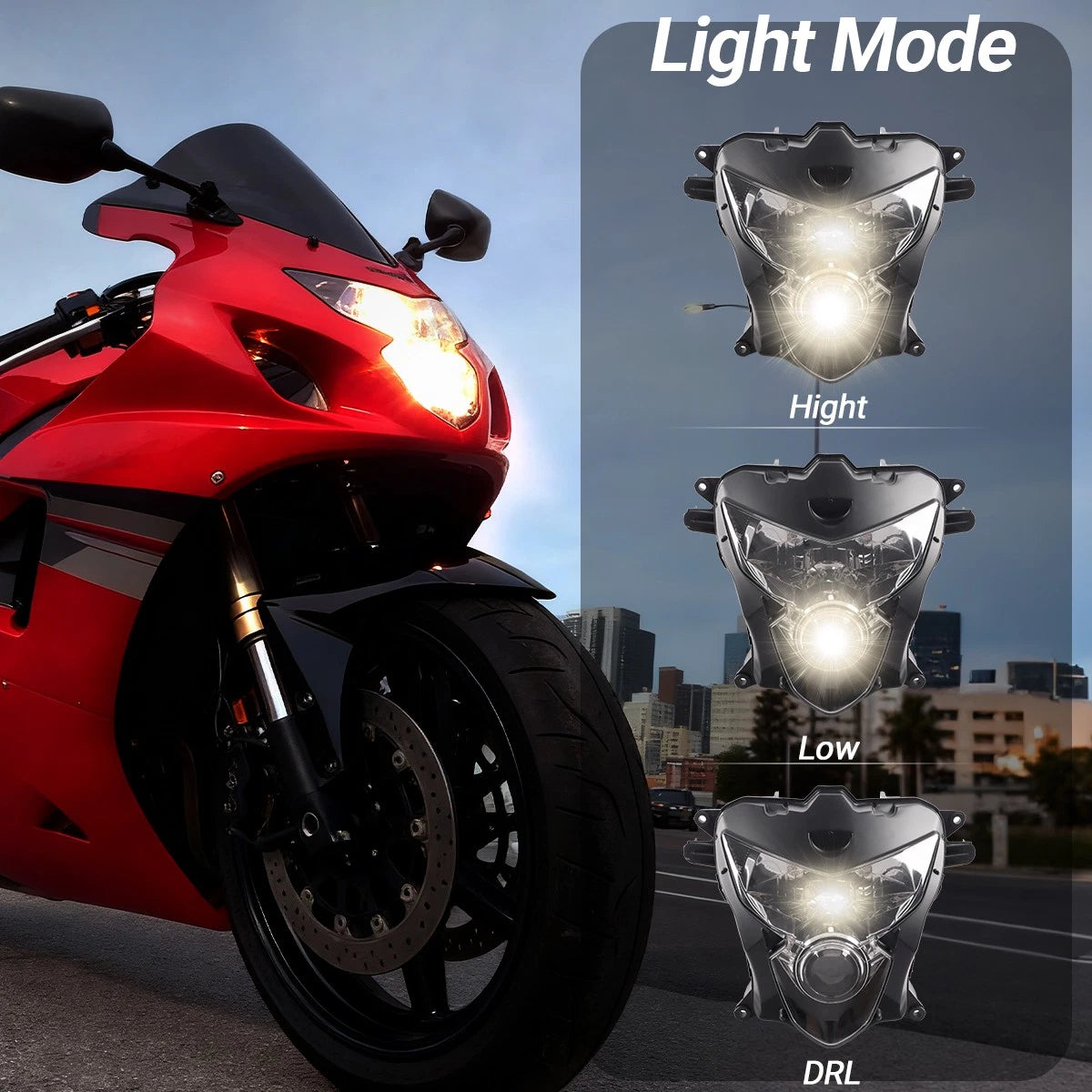 Front Headlight Assembly for Suzuki GSXR 600 750 (2004–2005)
