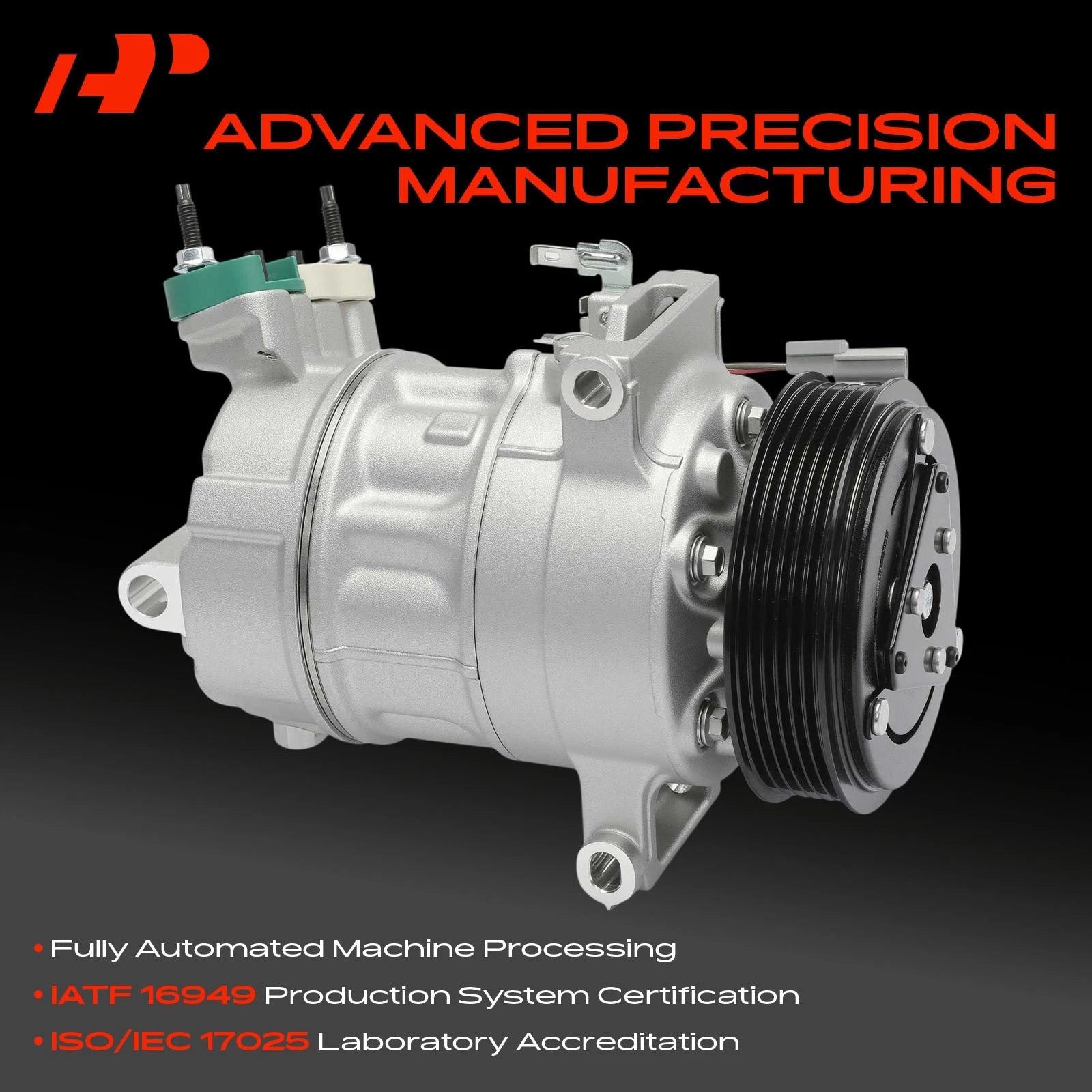 AC Compressor with Clutch for Nissan Frontier (2022–2025) 6-Groove Pulley