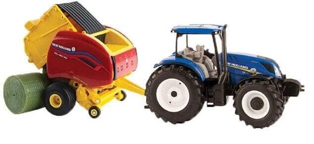 ERTL 1/32 New Holland T6.180 & RB560 Roll Belt Baler