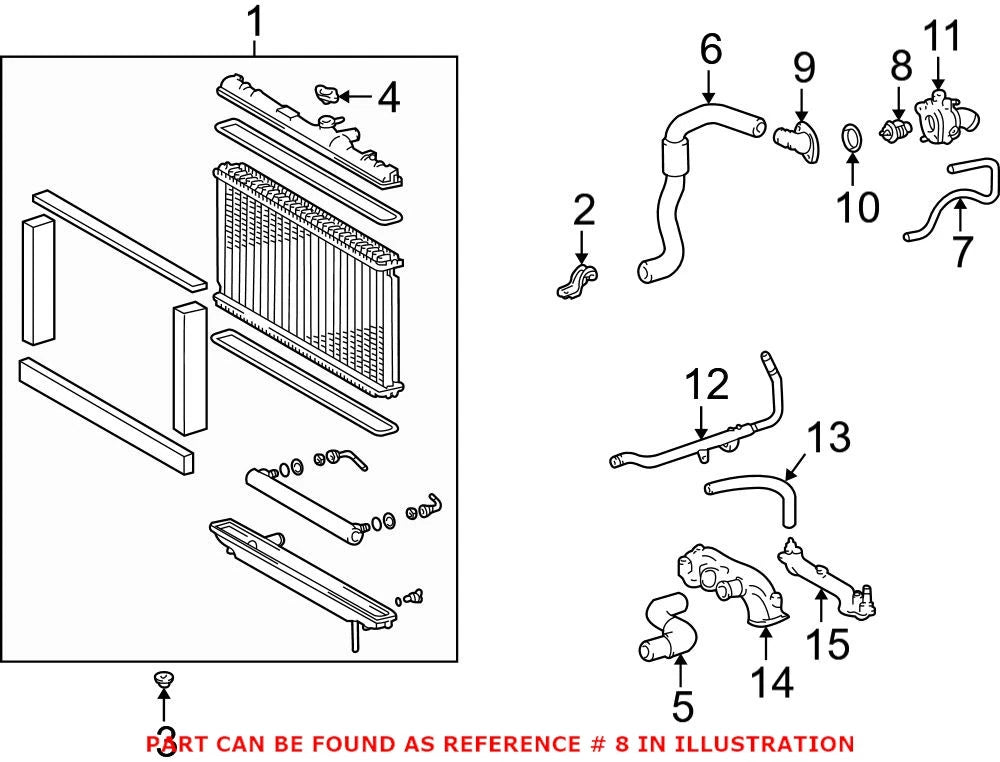 Genuine OEM Engine Coolant Thermostat for Lexus 9091603100