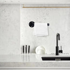 Set of 4 Black Wall Mounted Bathroom Pipe Hardware Accessories for