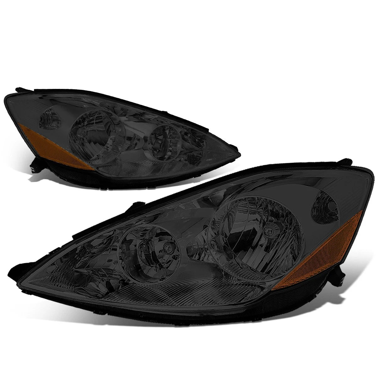 Pair of Smoked Housing Amber Corner Headlights for Toyota Sienna (2006–2010)