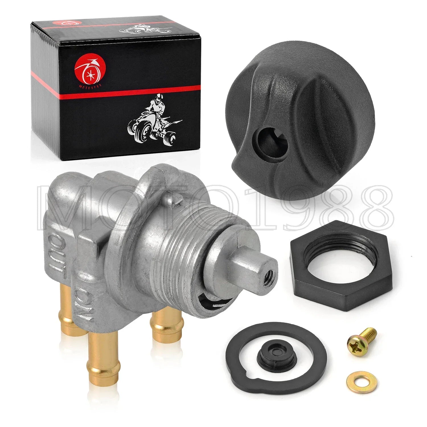 Fuel Valve Petcock 3 Way & Knob Nut for Sea Doo GTS, GTX (1992–2001)