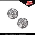 Set of 2 Carbide Tip Brush Blades for Cutter (10" x 40T)