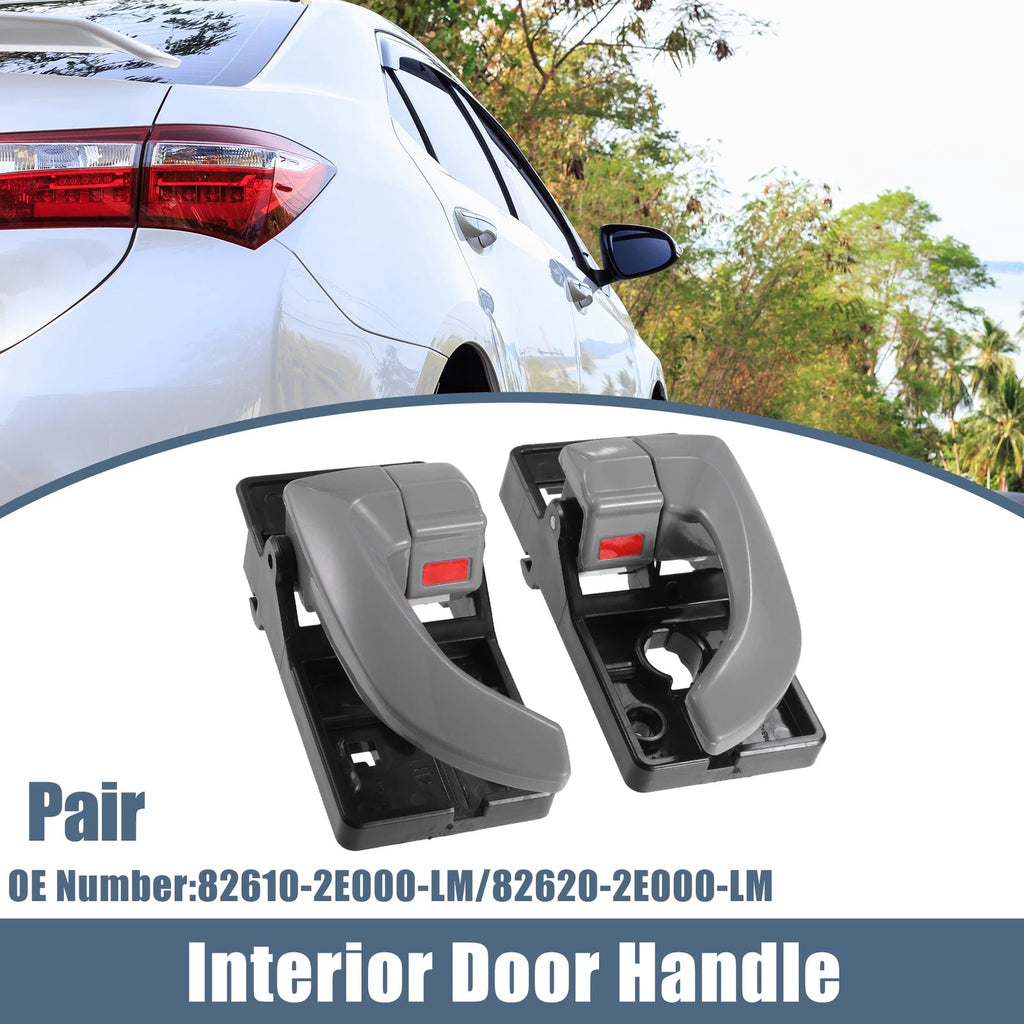2X Interior Door Handle Black Gray for Hyundai Tucson (2005–2009)