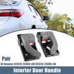2X Interior Door Handle Black Gray for Hyundai Tucson (2005–2009)