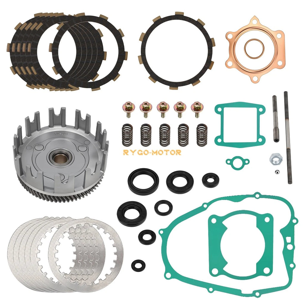 Clutch Basket Gear Friction Steel Plates Push Rod Kit for Yamaha Blaster YFS200 (2000–2006)