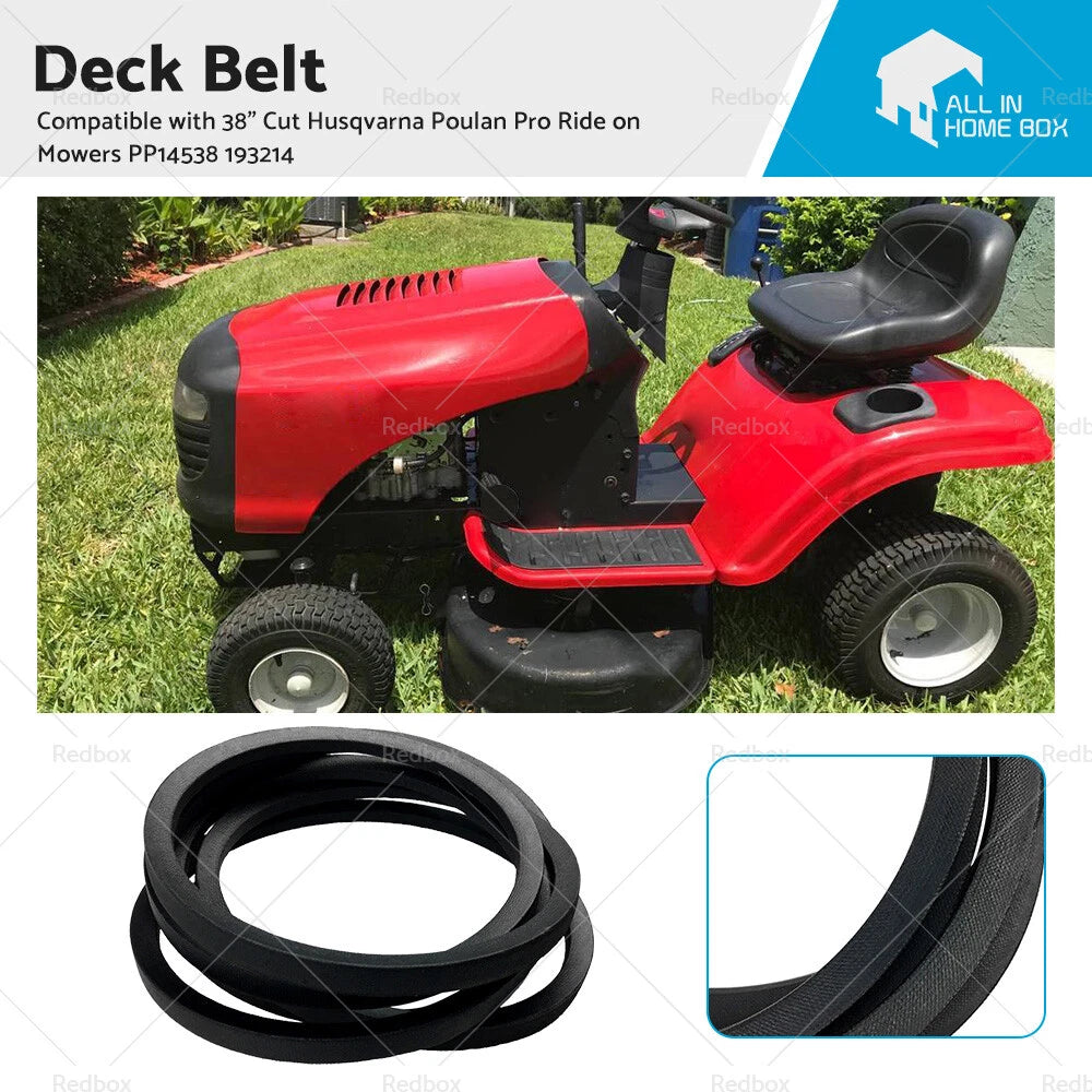 Blade Belt for Husqvarna Poulan Pro 38" Ride Mowers (PP14538, 193214)