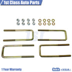 Set of 4 Square U-Bolts for Silverado GMC Sierra (1988–2019)