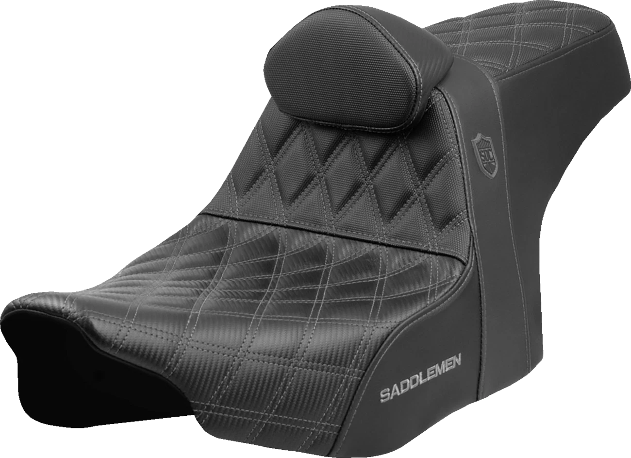 SADDLEMEN Pro Series SDC Performance Seat for Motorcycle (w/ Backrest)