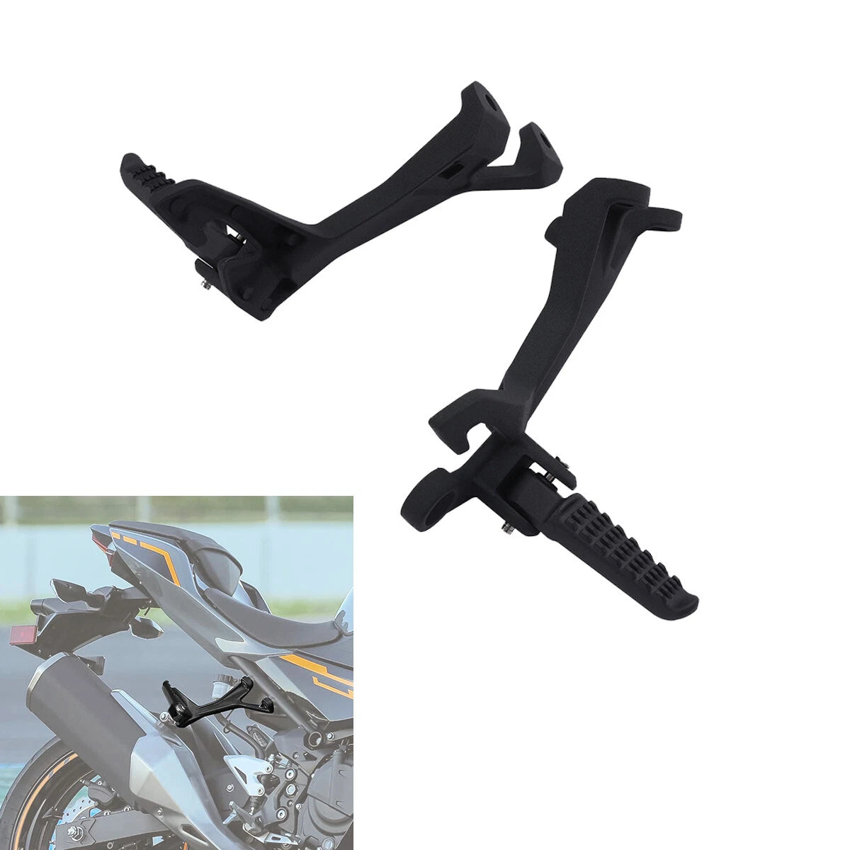Passenger Footpegs Bracket for Kawasaki Z400 Z500 (2019–2024)