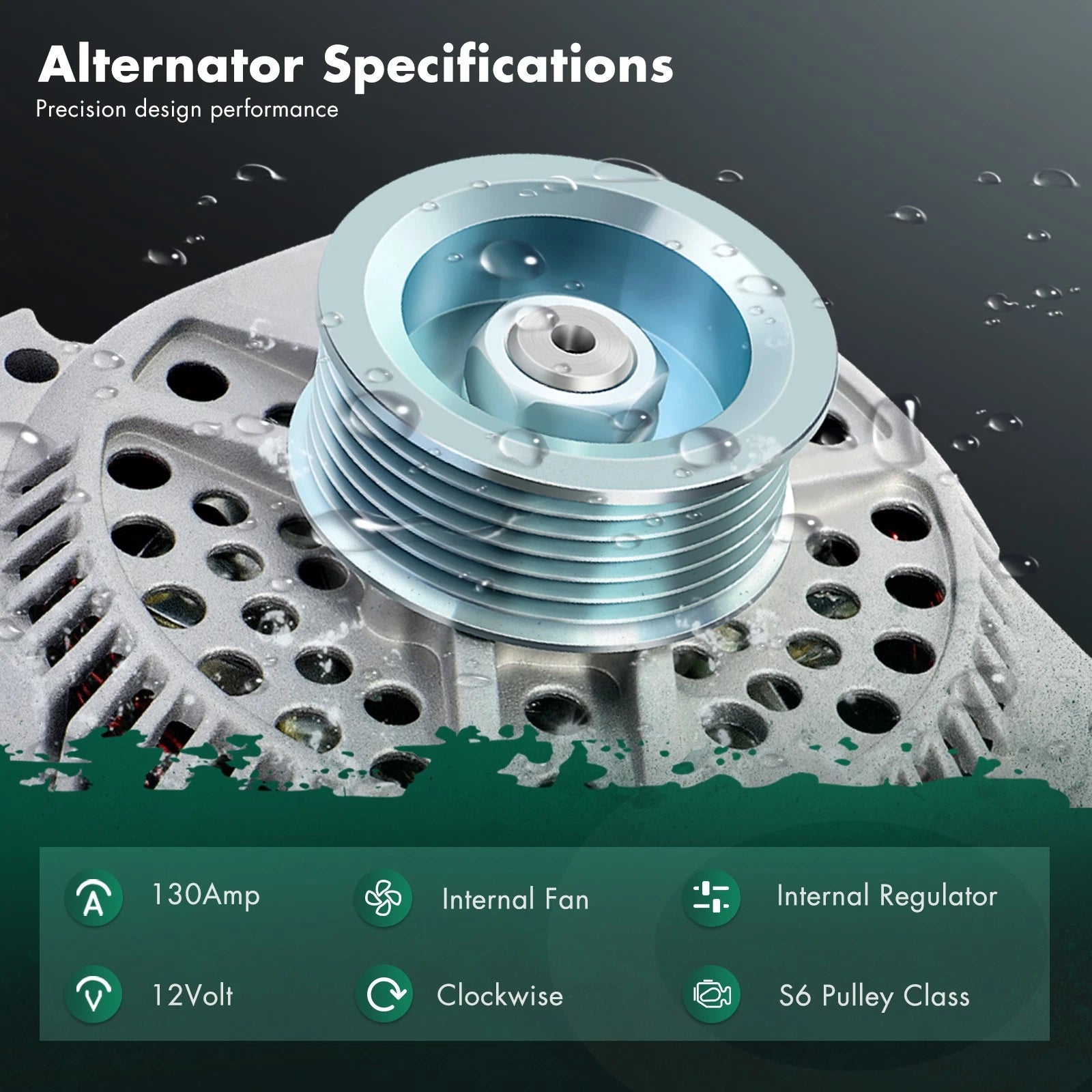 Alternator 130Amp for Ford Mustang 3.8L (1994–2000) AFD0032 7771