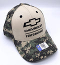 Licensed Chevrolet Performance Hat Cap in Green Tan Digital Camo for Chevy