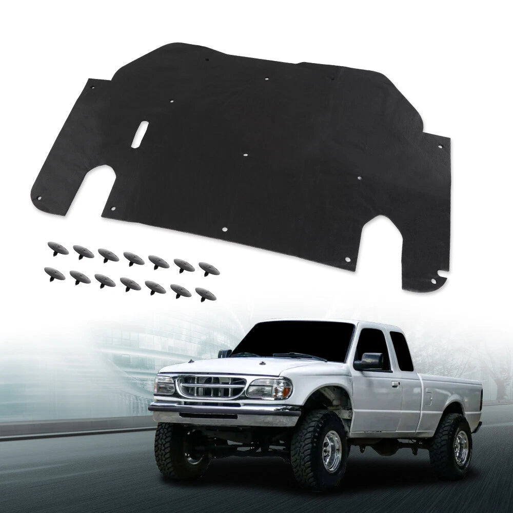 Hood Insulation Pad & Clips for Ford Ranger (1993–1997)