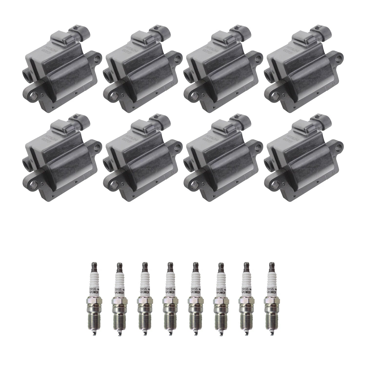 Set of 8 Ignition Coils & NGK Spark Plugs for Silverado 3500 V8 (2007–2014)