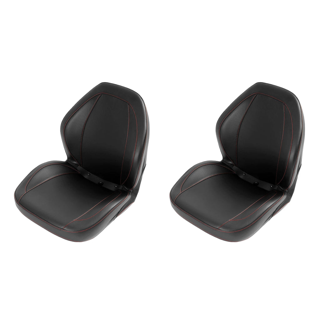 2X Black Sewn Bucket Seats for Yamaha Rhino 450 660 700 (2004–2018)