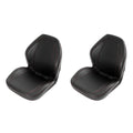 2X Black Sewn Bucket Seats for Yamaha Rhino 450 660 700 (2004–2018)