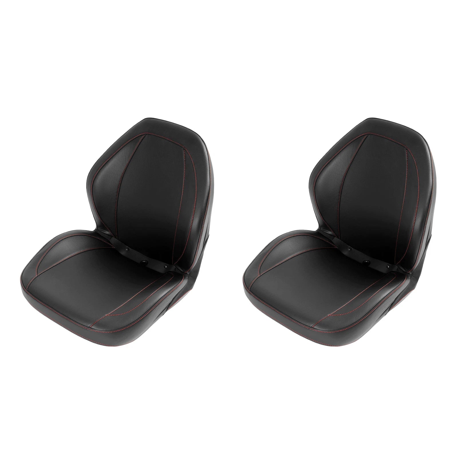 2X Black Sewn Bucket Seats for Yamaha Rhino 450 660 700 (2004–2018)