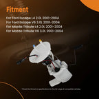 Electric Fuel Pump Module Assembly for Ford Escape 2.0L 3.0L (2001–2004) E2291M