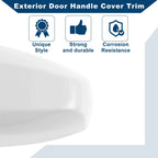 Exterior Door Handle Cover Trim for BMW X1 X5 X6 (2014-2019) White ABS