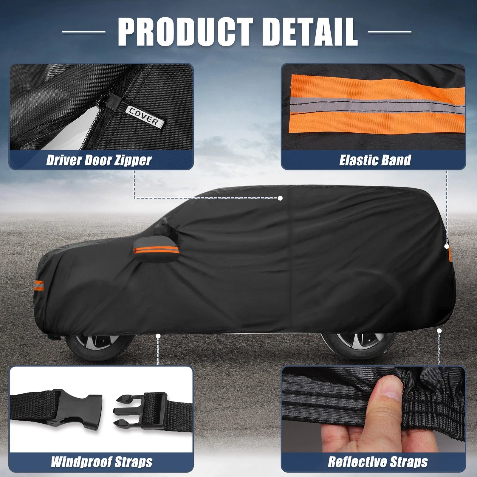 Waterproof Aluminum Film Vehicle Cover for Chevrolet Tahoe (2007–2020)
