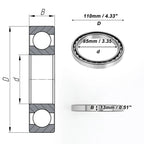 Deep Groove Ball Bearing 85x110x13mm for Scooter Skateboard (6817)