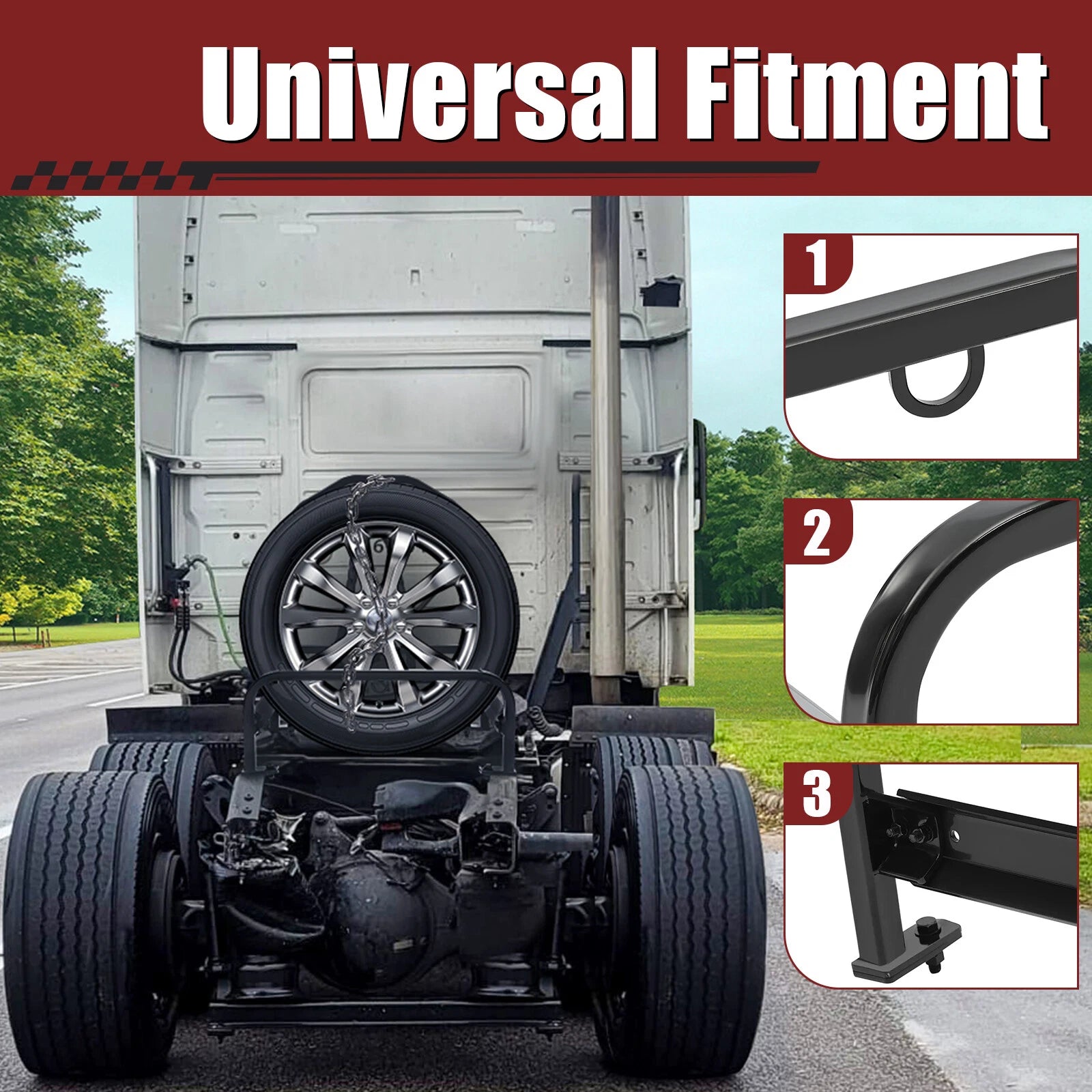 Adjustable Spare Tire Carrier Rack for Volvo Trucks