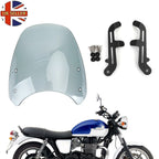 ABS Plastic Windshield for Bonneville T100 T120 (2016–2023) Gray U6 T9