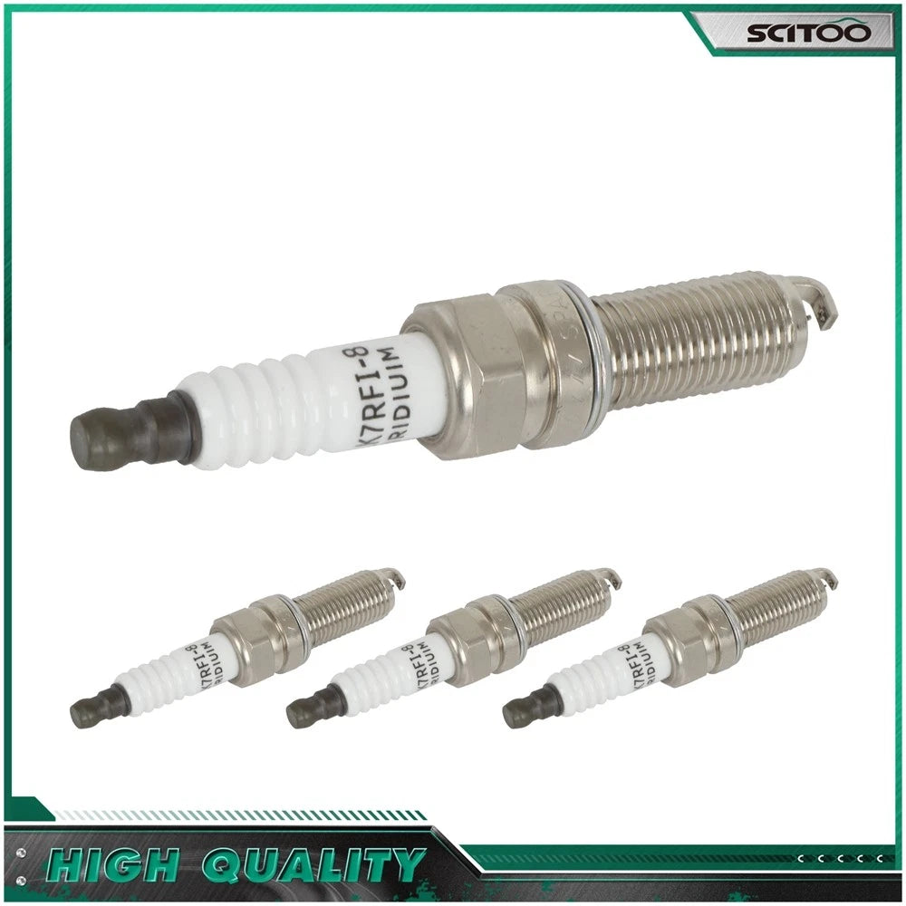 Set of 4 Iridium Spark Plugs for Honda Civic (2012–2015) & Hyundai Elantra (2012–2016)