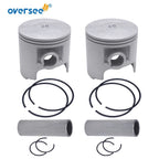 2Pcs Piston & Ring (STD) for Yamaha Waverunner (61X-11631-00, 62T)