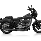 Black Driver Passenger Seat for Harley Dyna Super Glide Street Bob (2006-2017)