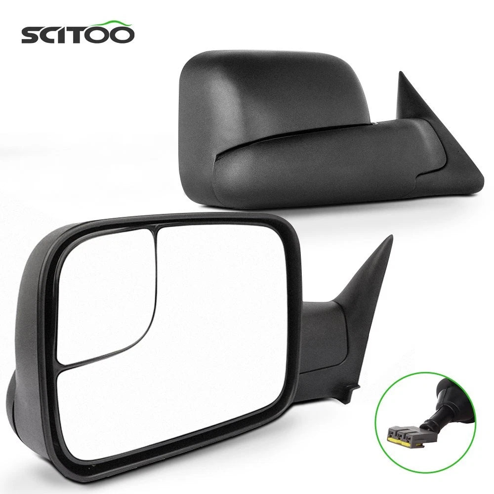 Set of 2 Power Tow Extend Flip Up Side Mirrors for Dodge Ram 1500-3500 (1994–1997)