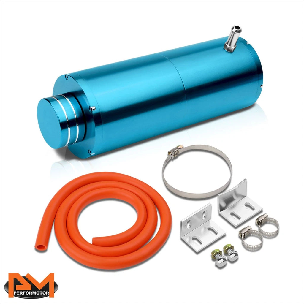 Coolant Recovery Overflow Tank for Universal Vehicles (8.5"x3", Sky Blue)
