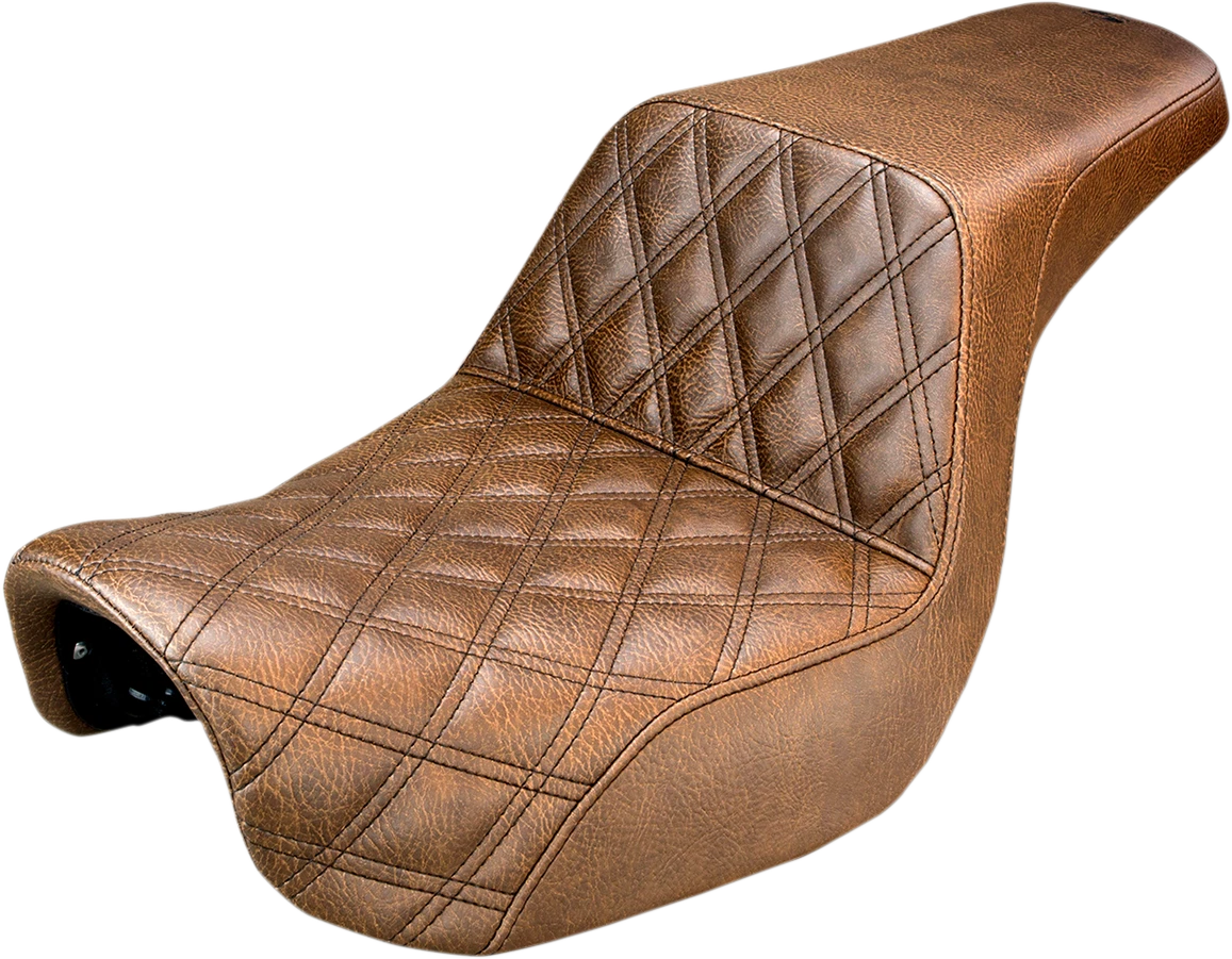SADDLEMEN Step-Up Seat for Harley FXD (2006–2023) 806-04-172BR, Brown