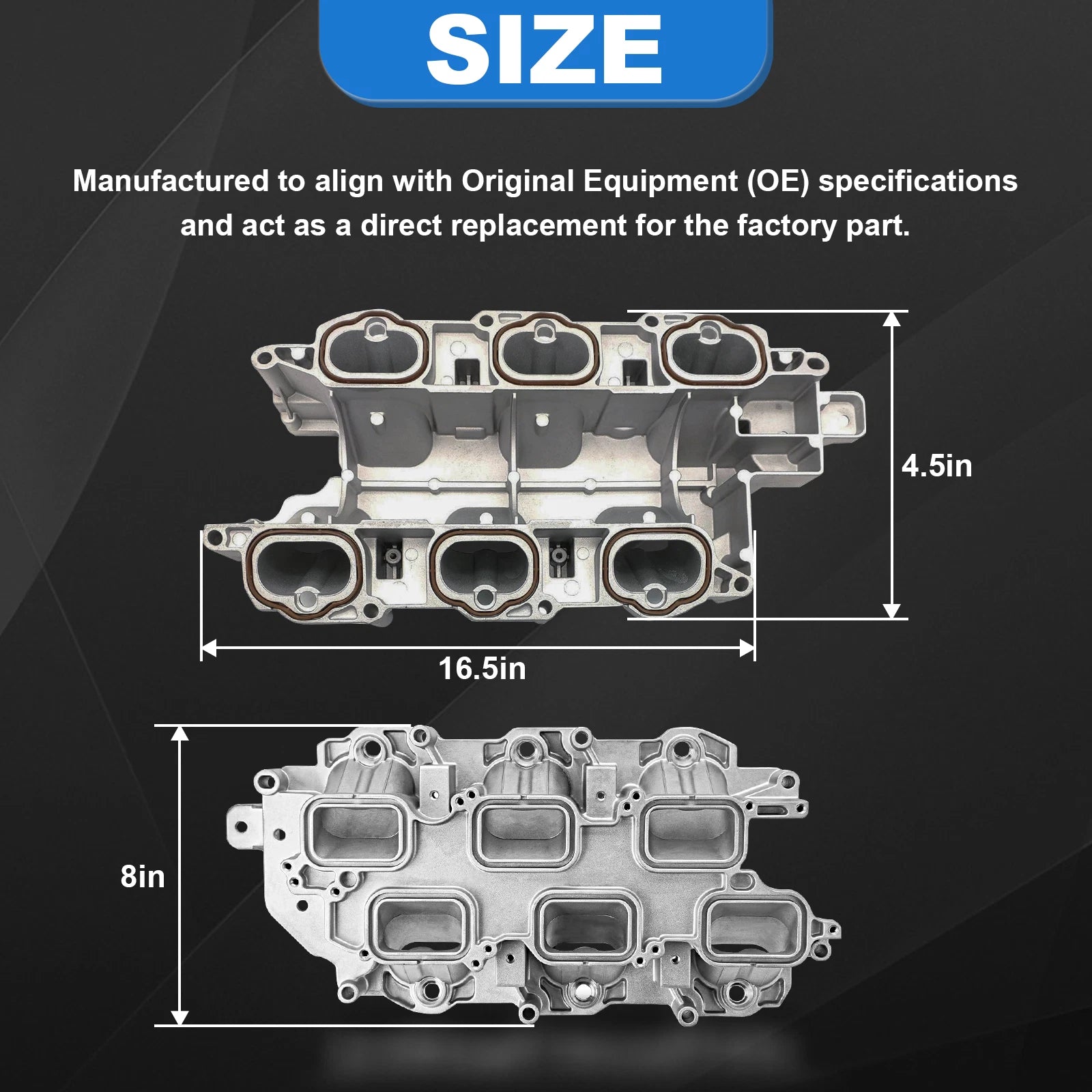 Aluminum Lower Intake Manifold for Chrysler Dodge Jeep RAM (2011-2018)
