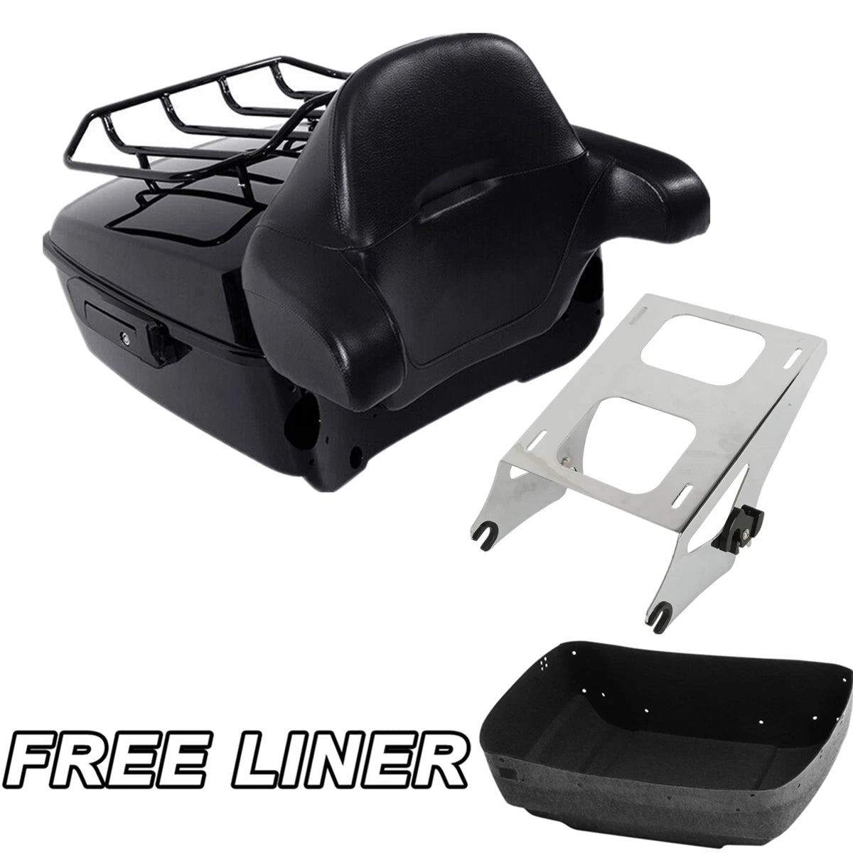 Trunk Mount Rack Backrest Pad for Harley Electra Road Glide (2014–2025)