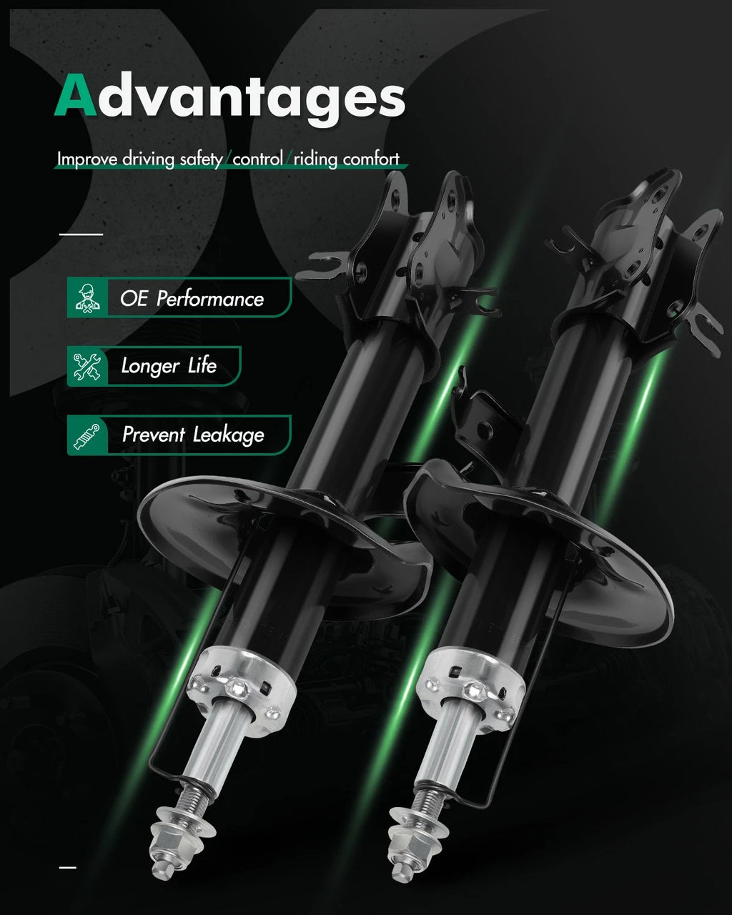 Front Shocks Struts for Chevrolet Aveo Aveo5 Pontiac G3 Wave (2004–2011)