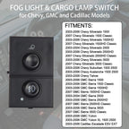Fog Light Switch Button for Chevy Silverado Suburban GMC Sierra (2003–2007)