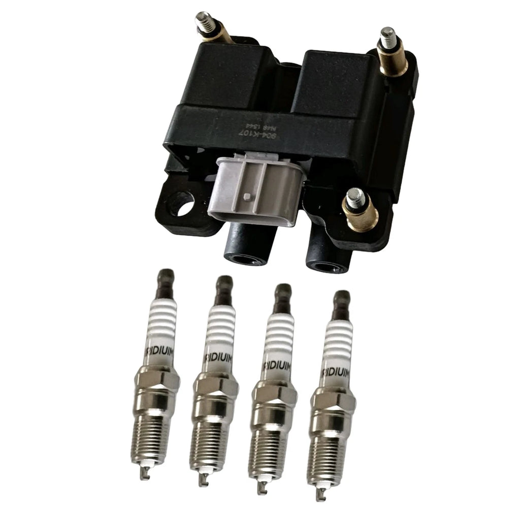 Set of 4 Platinum Spark Plugs & Ignition Coil for Subaru Forester Impreza (2009–2011)