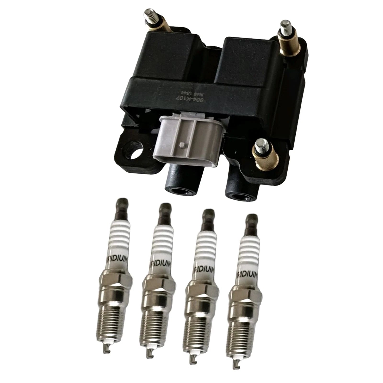 Set of 4 Platinum Spark Plugs & Ignition Coil for Subaru Forester Impreza (2009–2011)