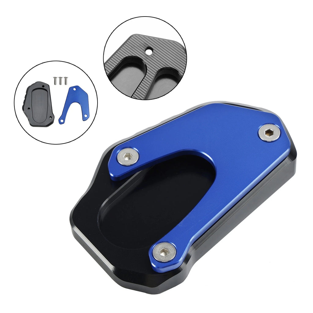 Kickstand Enlarger Plate Pad for Suzuki V-Strom DL1050XT (2020–2023) Blue