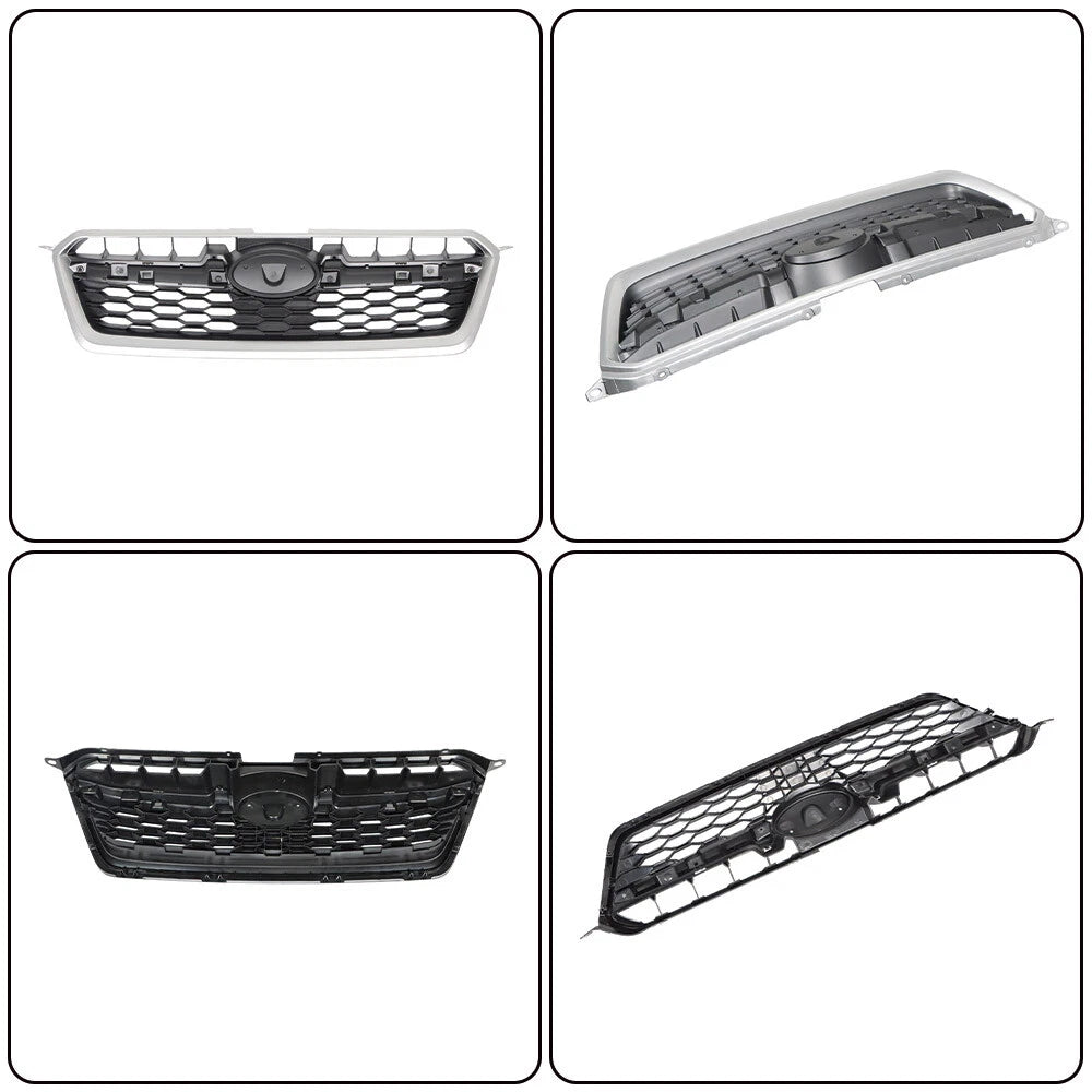 Grille Bumper for Subaru Impreza (2012-2014) Silver Shell Black