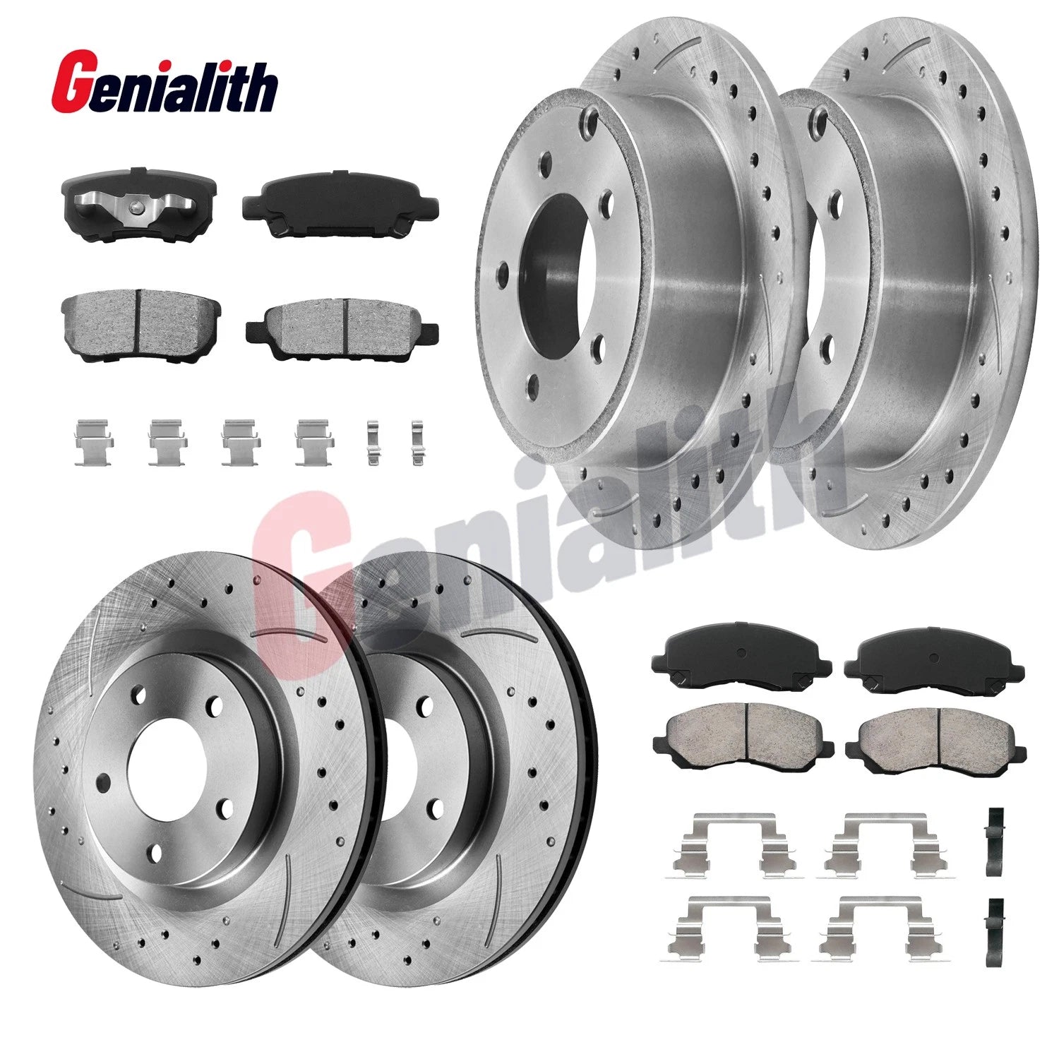 Set of 4 Brake Rotors & Pads for Dodge Avenger Caliber Jeep Compass (2007–2017)