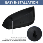 Right Side Mirror Cover Cap Replacement Gloss Black for Toyota RAV4 (2019–2023)
