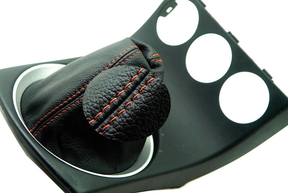 Manual Shift Boot Cover for Nissan 350Z (2003–2008) Orange Stitch